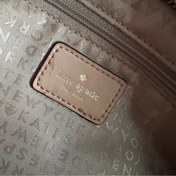 Kate Spade Grant Street Jules Tote Beach Stripe Grainy Vinyl Leather Bag Purse - Picture 3 of 17